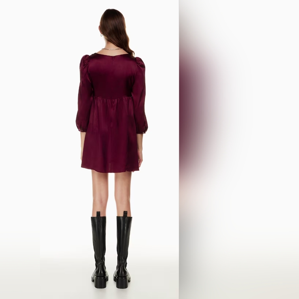 NWT Sunday Best Cursive Dress in Marooned Red - Picture 3 of 6